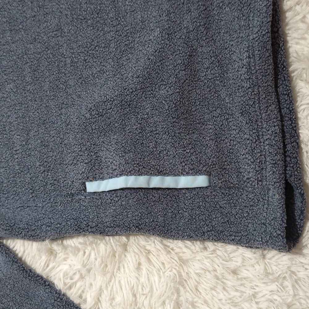 Y2K Vintage L.L. Bean Blue Tumbled Sherpa 1/4 Snap Pullover Sweater - Picture 5 of 12